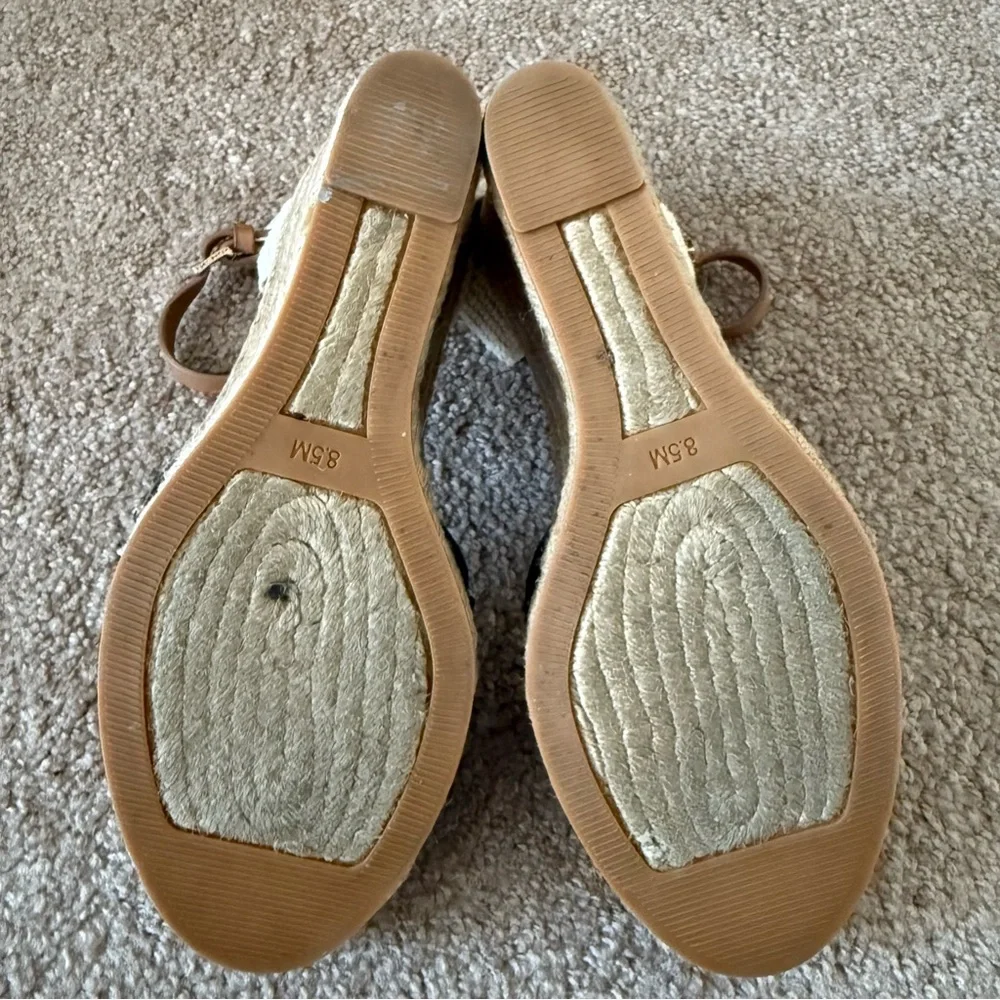 Tory Burch Lucia Lace Wedge Espadrilles Ankle Strap